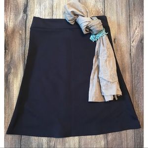 Navy A-line knit skirt size XL